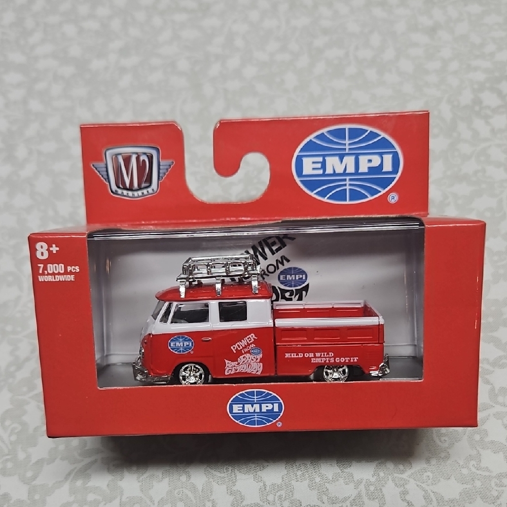 Red/White 1959 VW Double Cab Truck USA Model EMPI R61 20-65